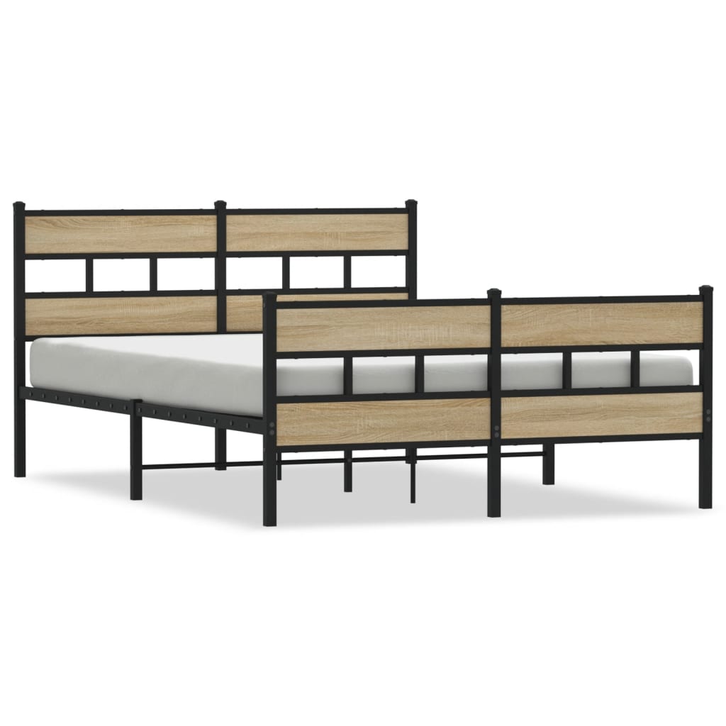 sengeramme uden madras 150x200 cm metal sonoma-eg