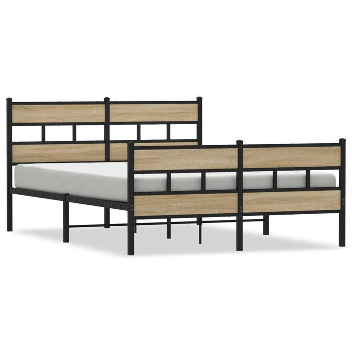 sengeramme uden madras 150x200 cm metal sonoma-eg