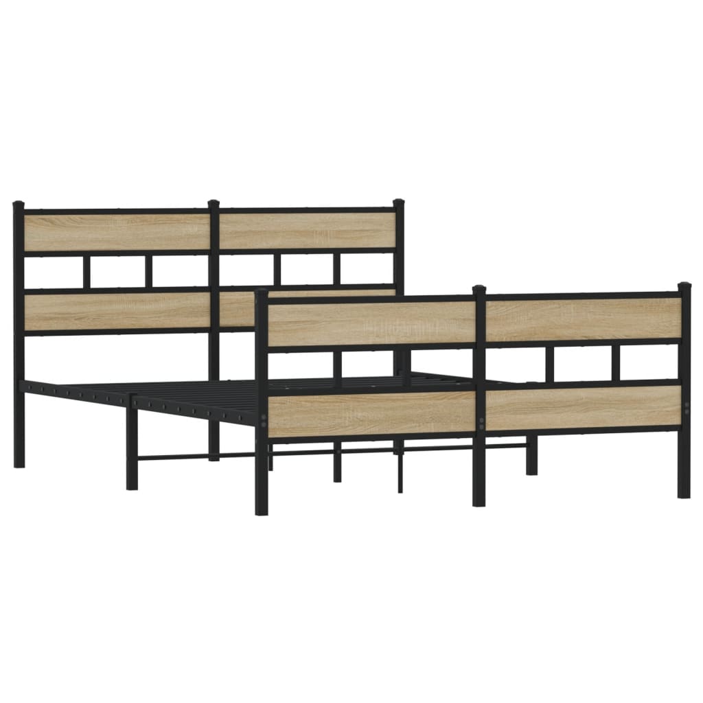 sengeramme uden madras 150x200 cm metal sonoma-eg