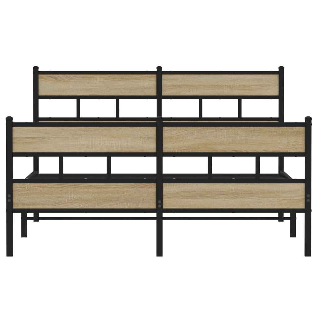 sengeramme uden madras 150x200 cm metal sonoma-eg