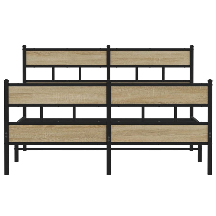 sengeramme uden madras 150x200 cm metal sonoma-eg