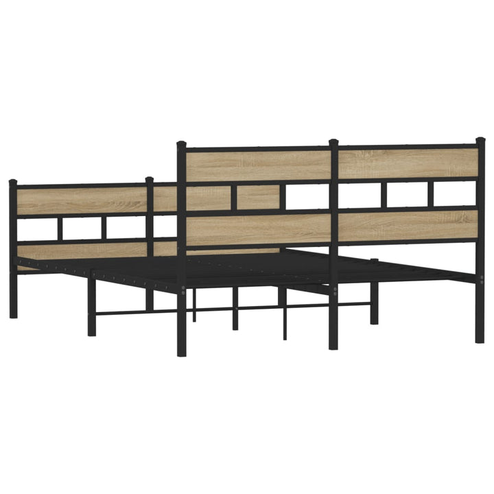 sengeramme uden madras 150x200 cm metal sonoma-eg