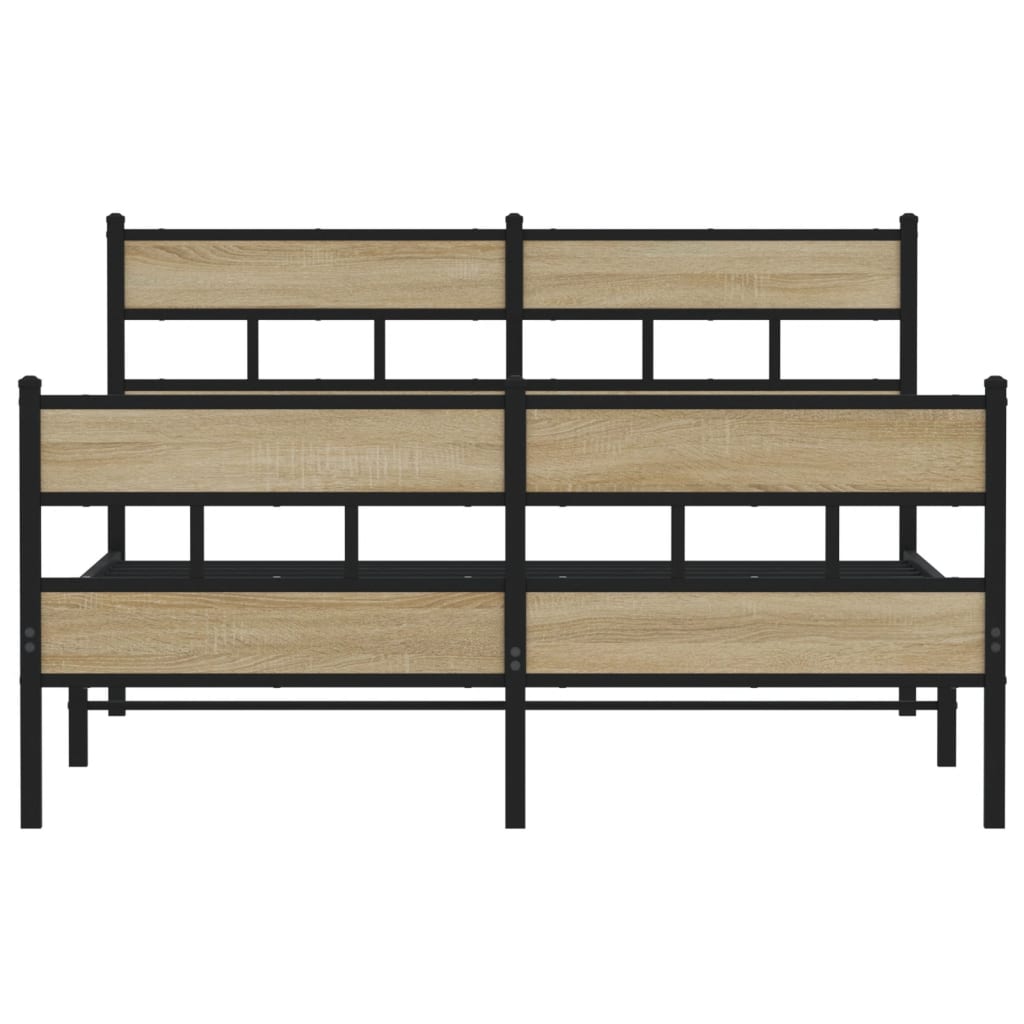 sengeramme uden madras 160x200 cm metal sonoma-eg