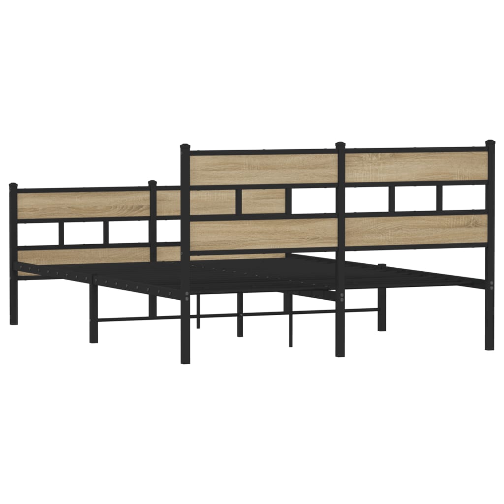 sengeramme uden madras 160x200 cm metal sonoma-eg