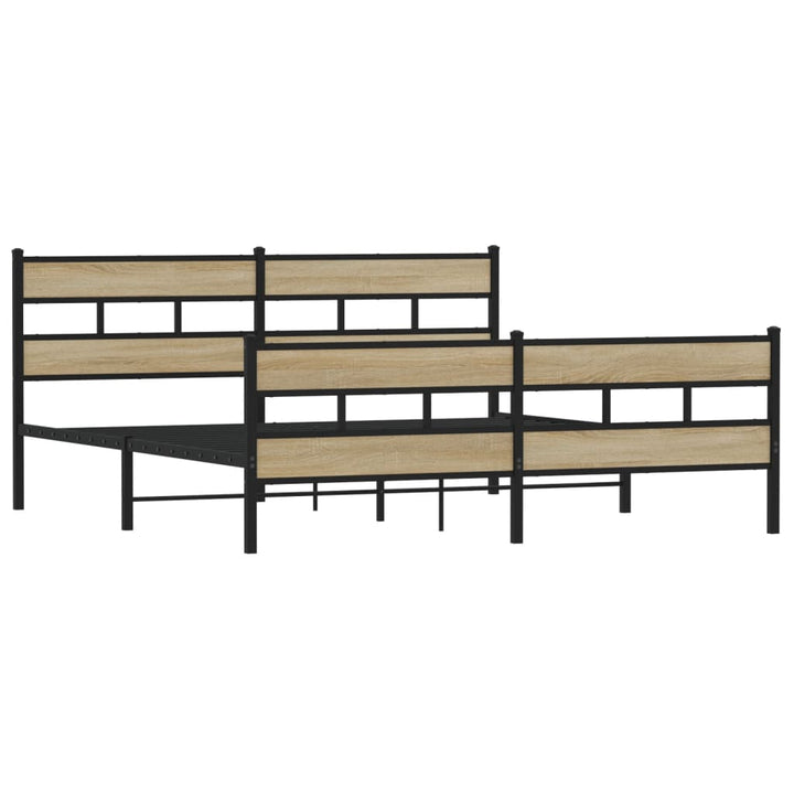 sengeramme uden madras 183x213 cm metal sonoma-eg