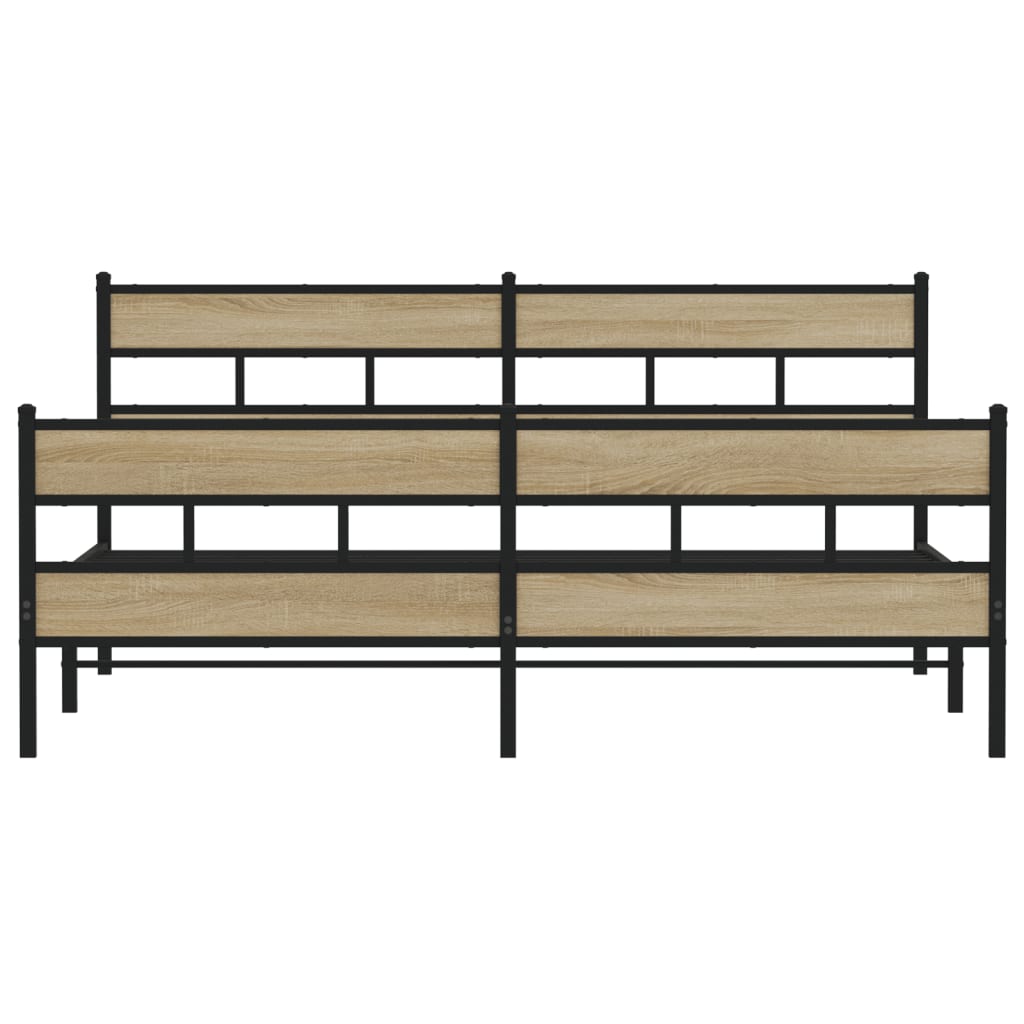sengeramme uden madras 183x213 cm metal sonoma-eg