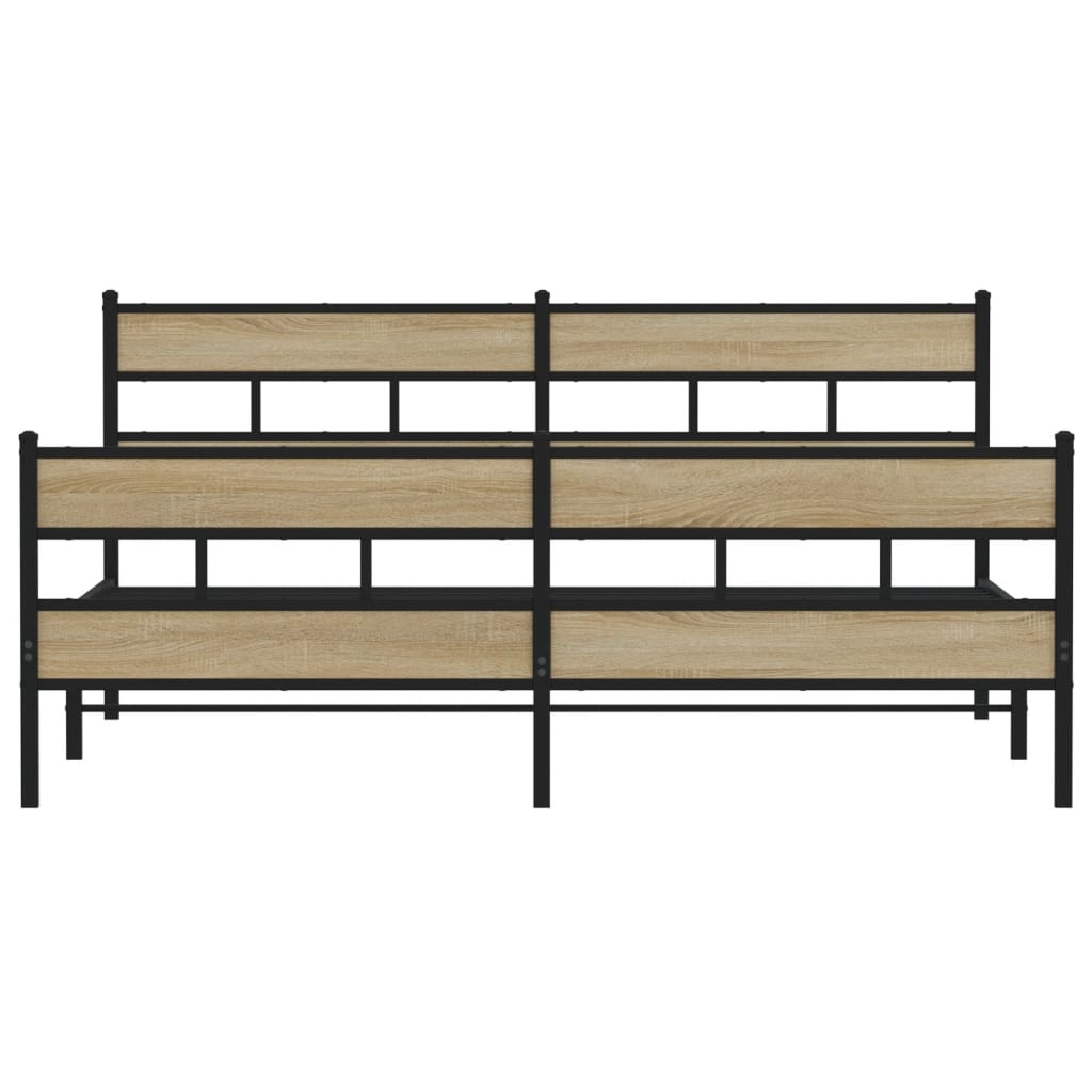 sengeramme uden madras 193x203 cm metal sonoma-eg