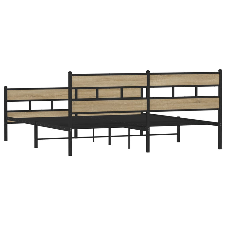 sengeramme uden madras 193x203 cm metal sonoma-eg