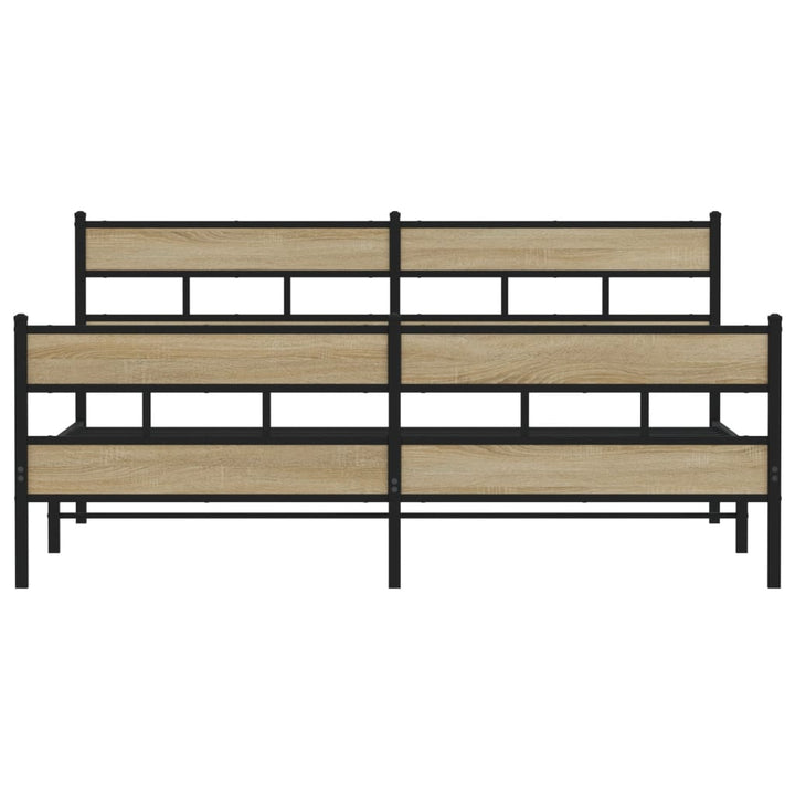 sengeramme uden madras 200x200 cm metal sonoma-eg