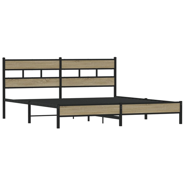 sengeramme uden madras 180x200 cm metal sonoma-eg