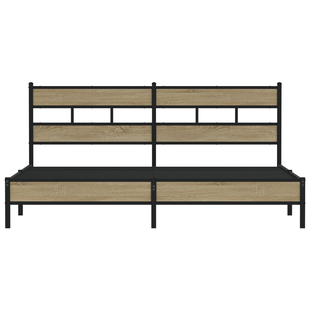 sengeramme uden madras 180x200 cm metal sonoma-eg