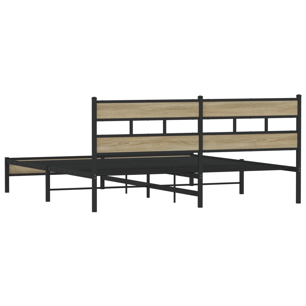sengeramme uden madras 180x200 cm metal sonoma-eg