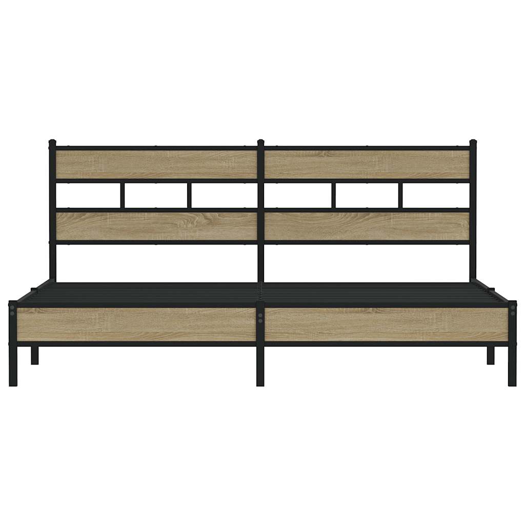 sengeramme uden madras 193x203 cm metal sonoma-eg