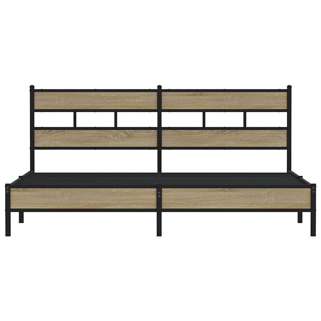 sengeramme uden madras 200x200 cm metal sonoma-eg
