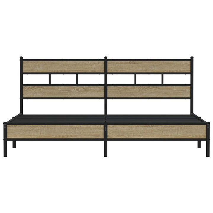 sengeramme uden madras 200x200 cm metal sonoma-eg