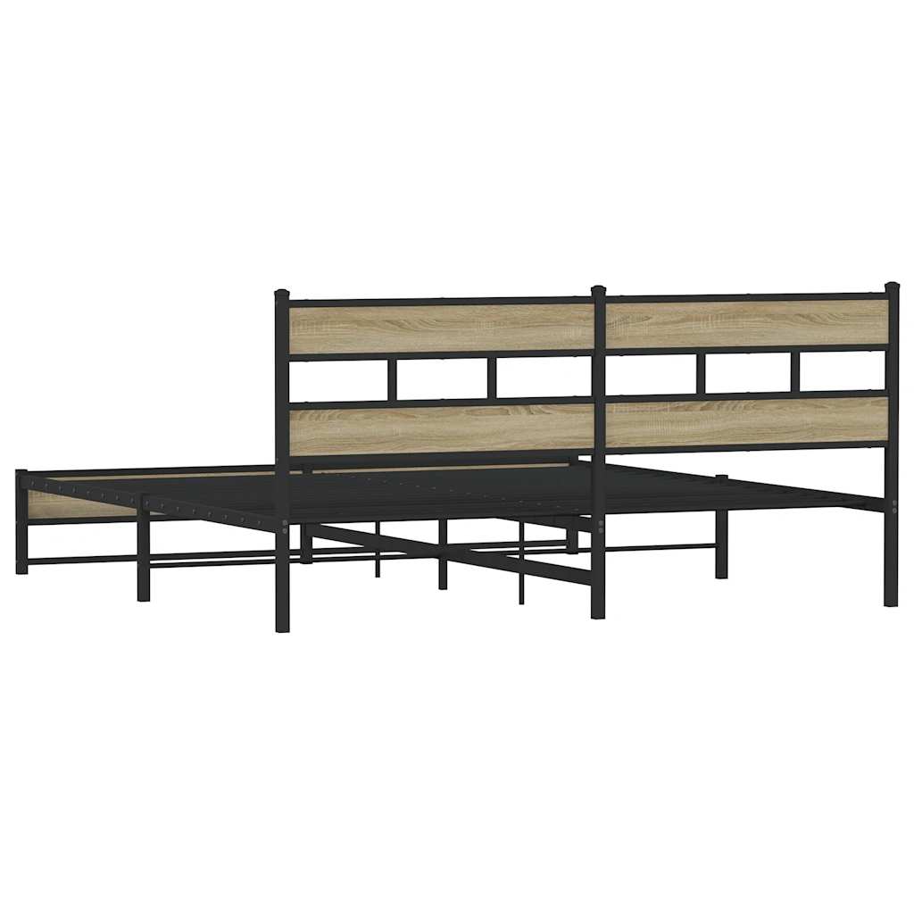 sengeramme uden madras 180x200 cm metal sonoma-eg