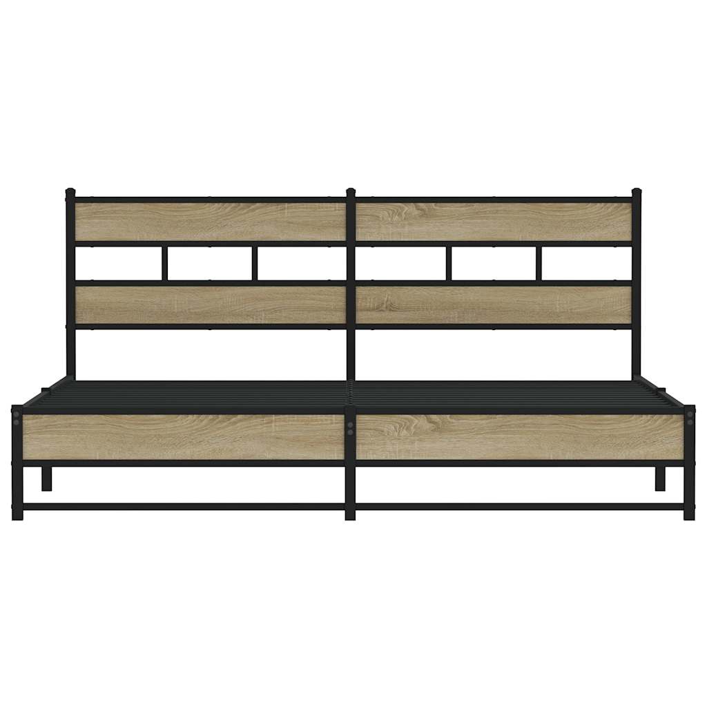 sengeramme uden madras 183x213 cm metal sonoma-eg