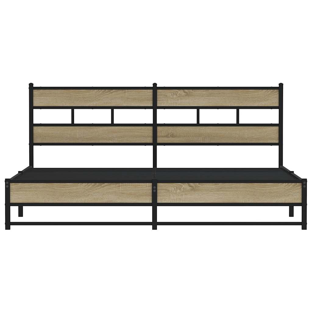 sengeramme uden madras 193x203 cm metal sonoma-eg