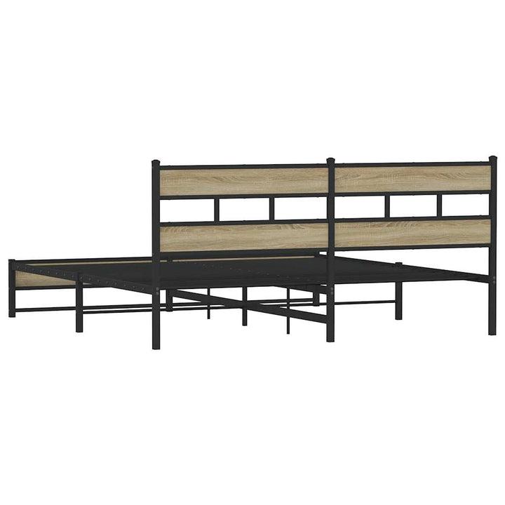 sengeramme uden madras 200x200 cm metal sonoma-eg