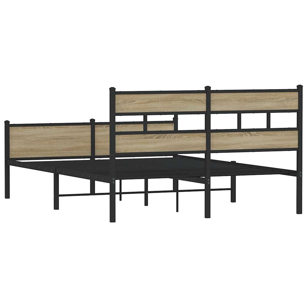 sengeramme uden madras 160x200 cm metal sonoma-eg