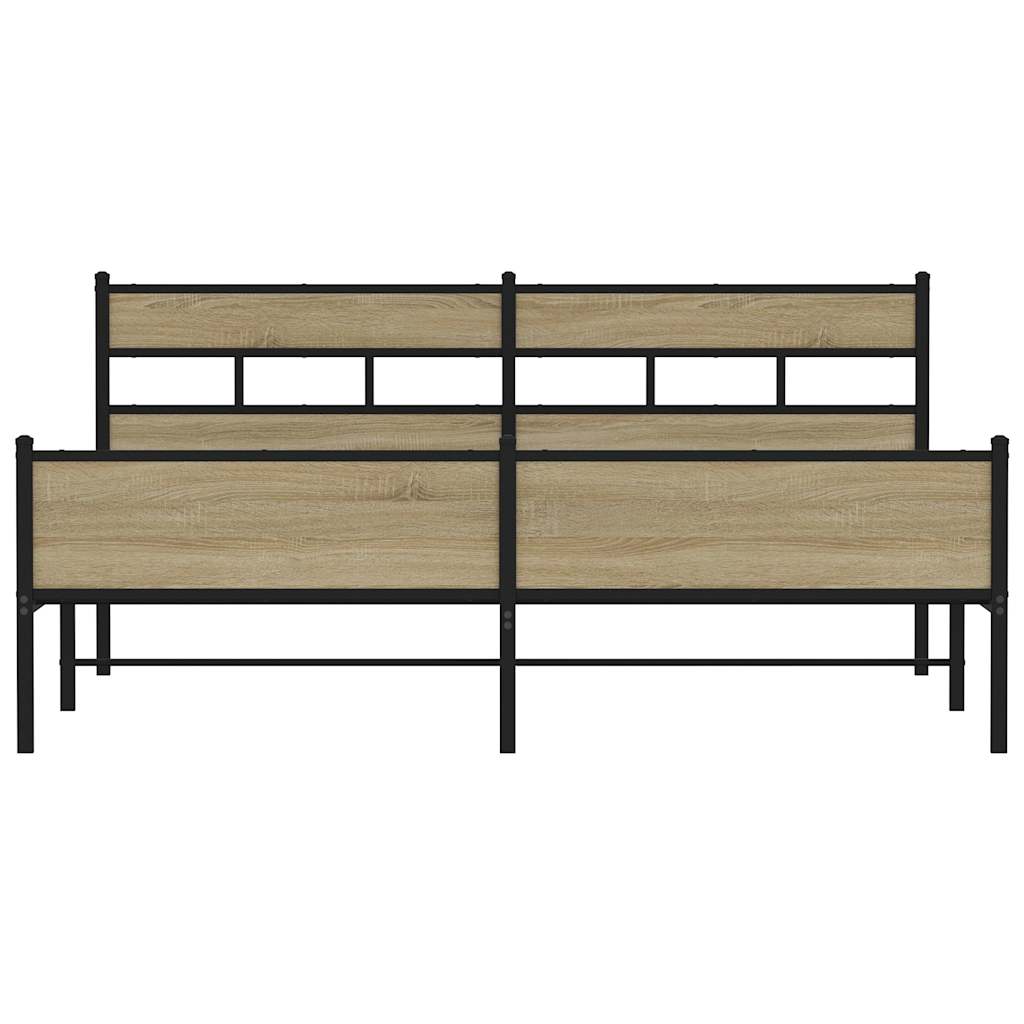 sengeramme uden madras 180x200 cm metal sonoma-eg
