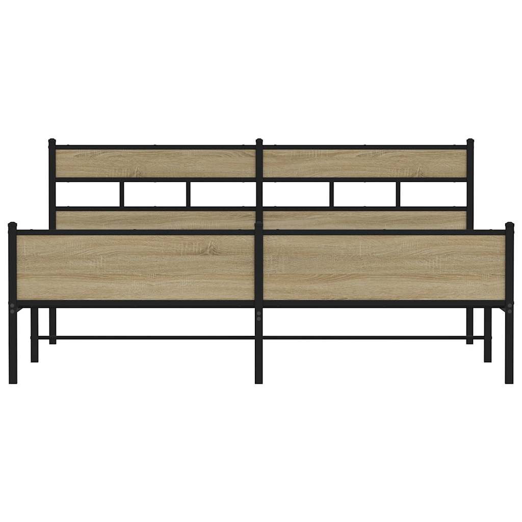 sengeramme uden madras 183x213 cm metal sonoma-eg