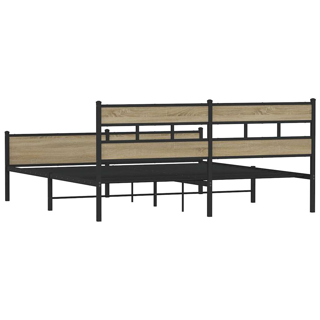 sengeramme uden madras 183x213 cm metal sonoma-eg