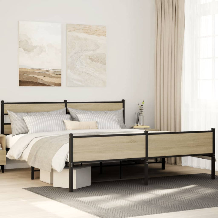 sengeramme uden madras 183x213 cm metal sonoma-eg