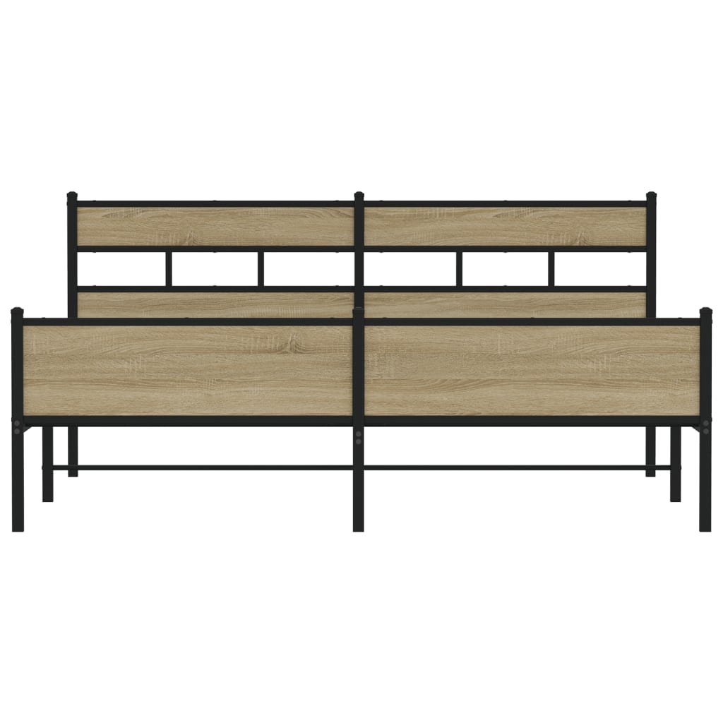 sengeramme uden madras 193x203 cm metal sonoma-eg