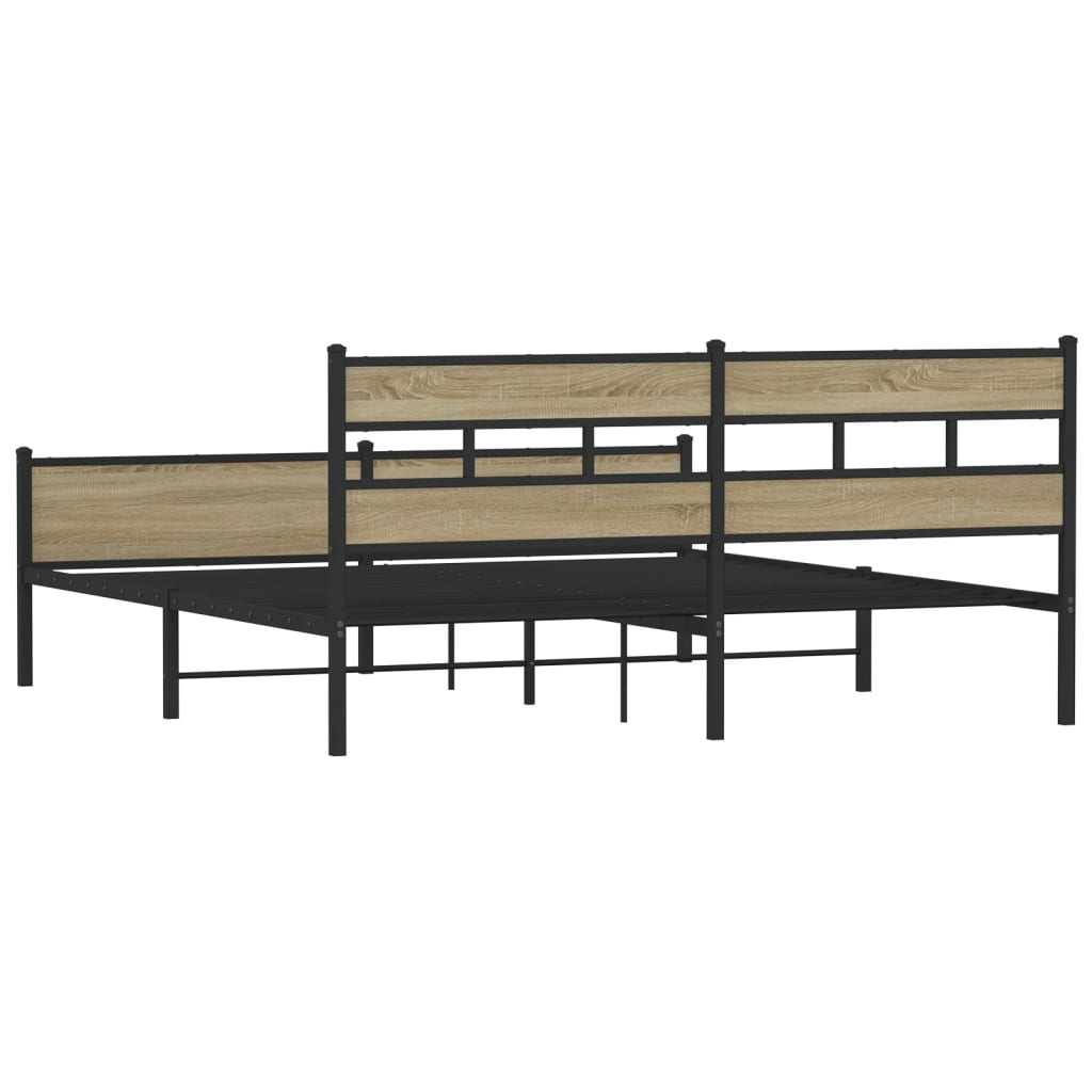 sengeramme uden madras 193x203 cm metal sonoma-eg