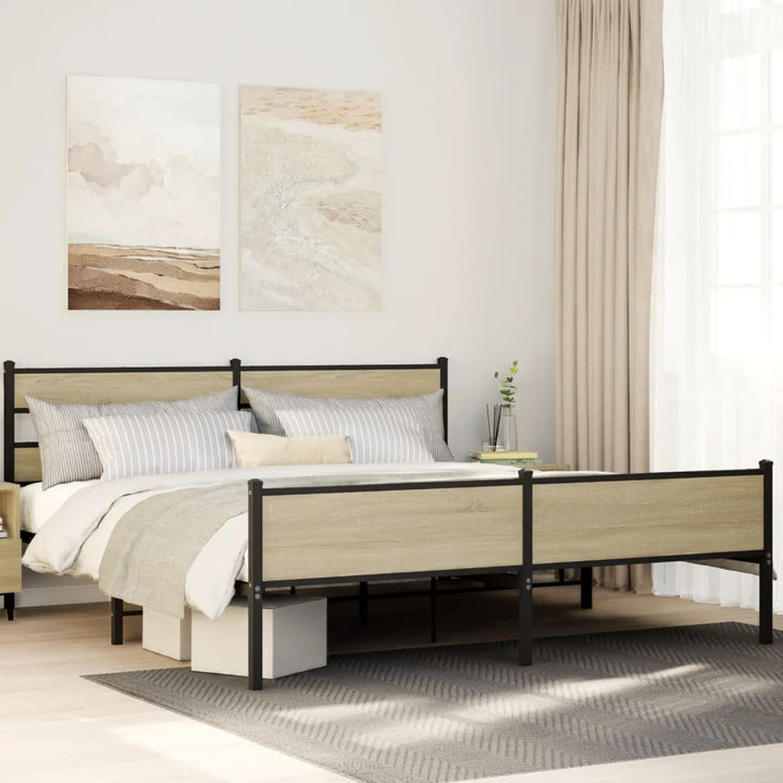 sengeramme uden madras 193x203 cm metal sonoma-eg