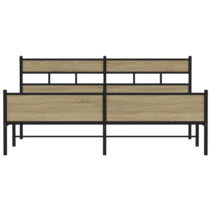 sengeramme uden madras 200x200 cm metal sonoma-eg