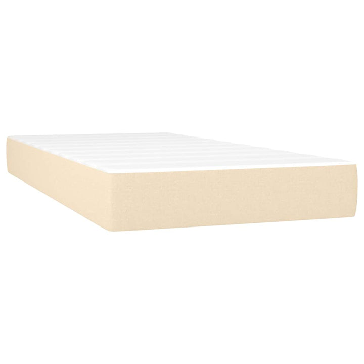 springmadras med pocketfjedre medium 80x160 cm til stof cremefarvet