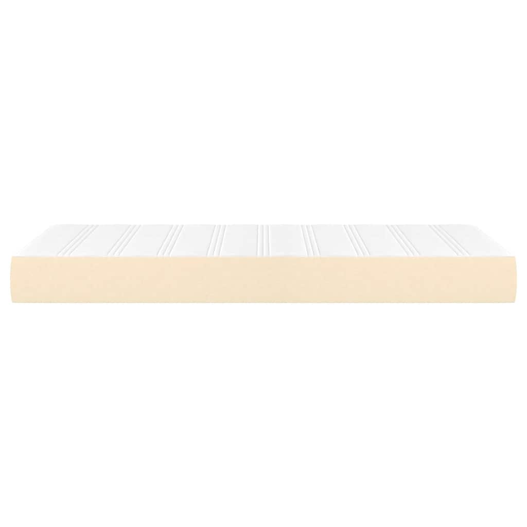 springmadras med pocketfjedre medium 80x160 cm til stof cremefarvet