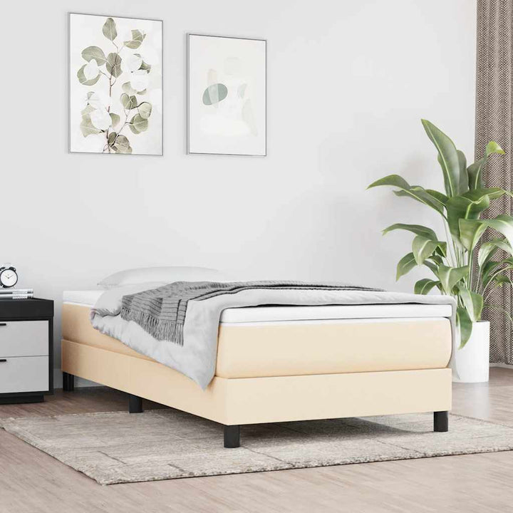 springmadras med pocketfjedre medium 80x160 cm til stof cremefarvet