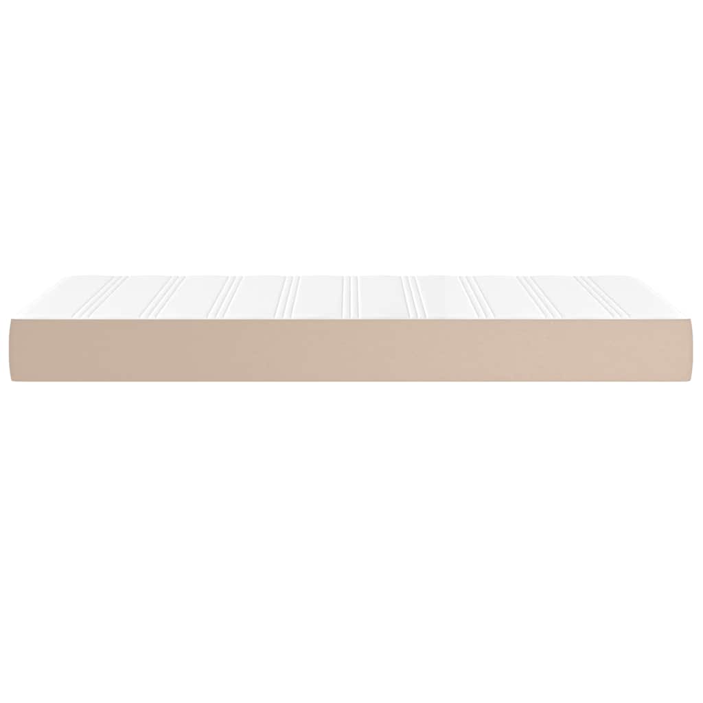 springmadras m. pocketfjedre medium 80x160 cm kunstlæder cappuccino