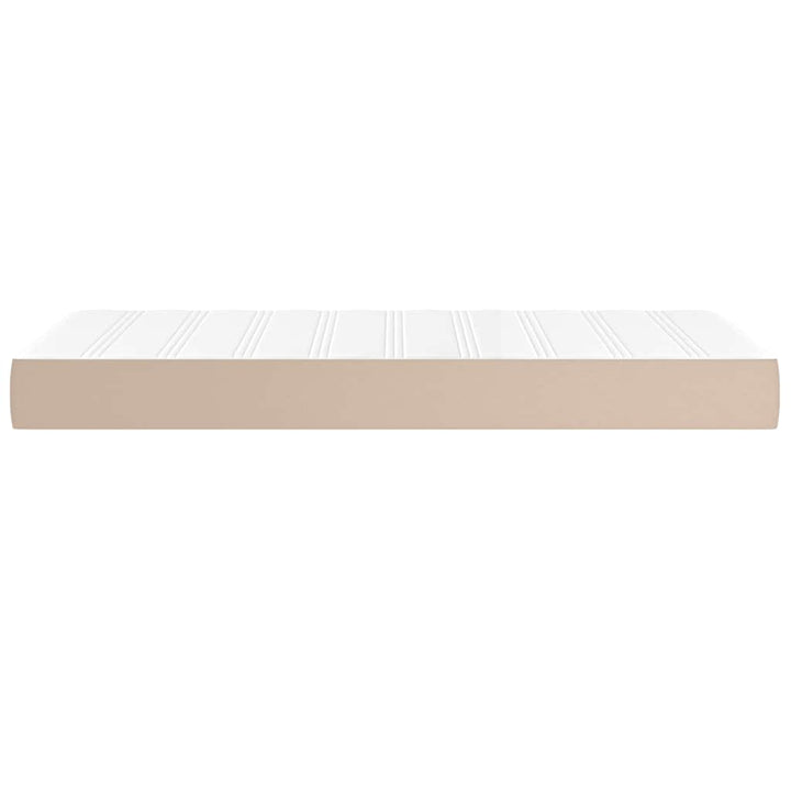 springmadras m. pocketfjedre medium 80x160 cm kunstlæder cappuccino