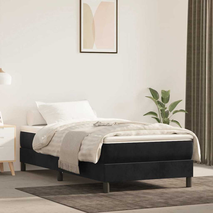 springmadras med pocketfjedre medium 80x160 cm til fløjl sort