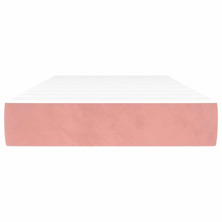 springmadras med pocketfjedre medium 90x210x20 cm fløjl pink