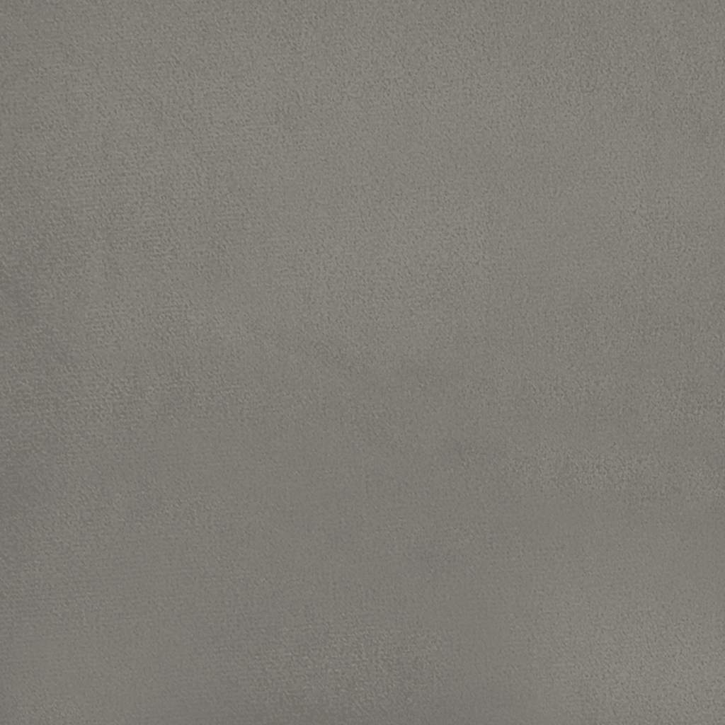 springmadras med pocketfjedre medium 100x210x20 cm fløjl lysegrå