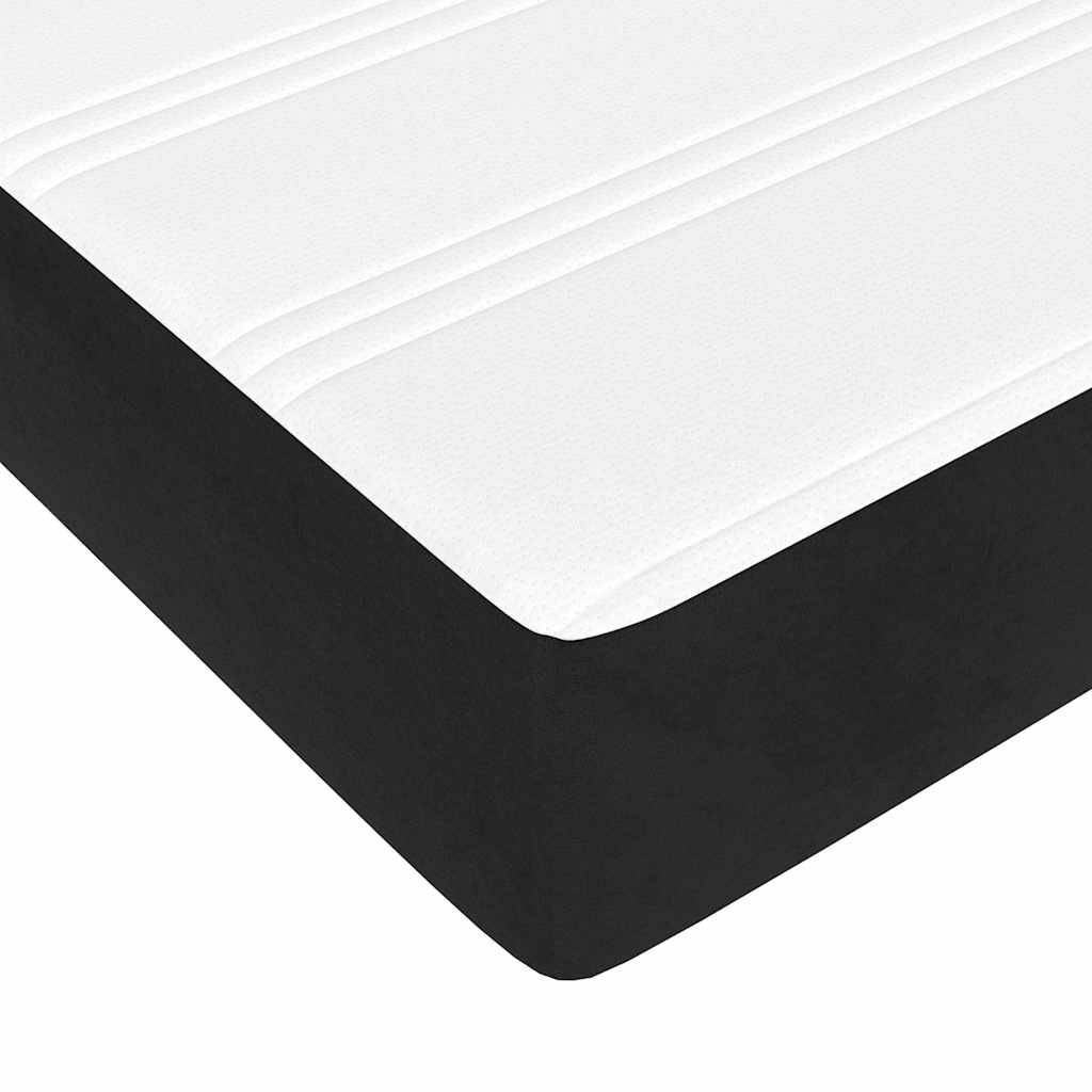 springmadras med pocketfjedre medium 160x210x20 cm fløjl sort