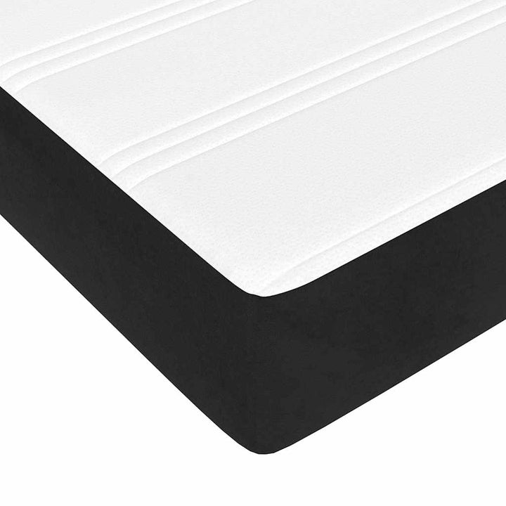 springmadras med pocketfjedre medium 160x210x20 cm fløjl sort