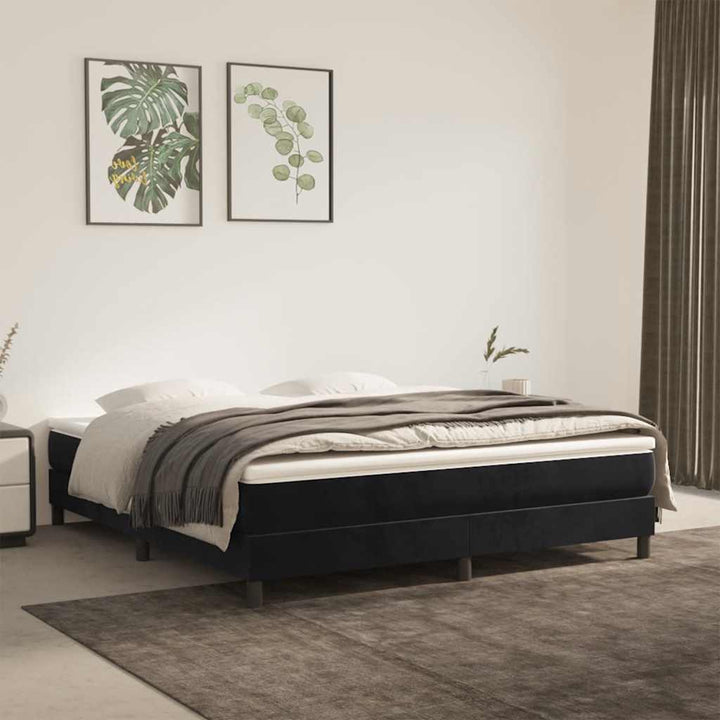 springmadras med pocketfjedre medium 160x210x20 cm fløjl sort