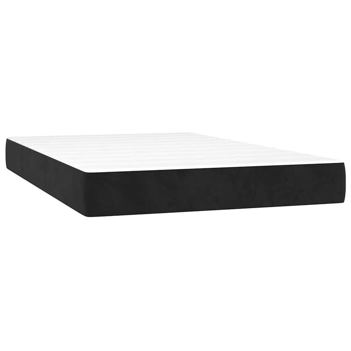 springmadras med pocketfjedre medium 120x220x20 cm fløjl sort