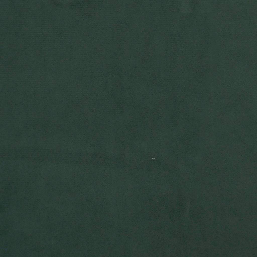 springmadras med pocketfjedre medium 120x220x20 cm fløjl mørkegrøn