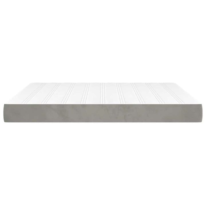 springmadras med pocketfjedre medium 160x220x20 cm fløjl lysegrå
