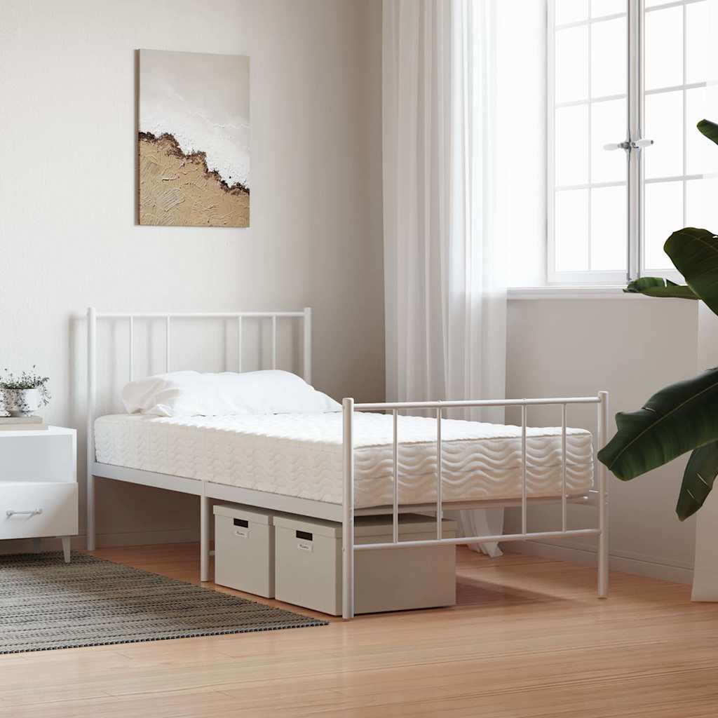 skummadras 80x210 cm hårdhed H2 H3 hvid