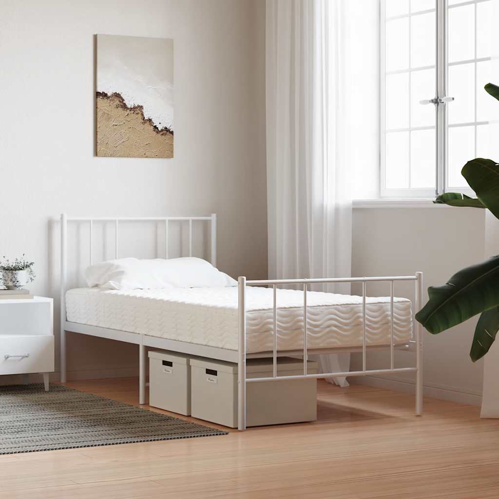 skummadras 90x210 cm hårdhed H2 H3 hvid