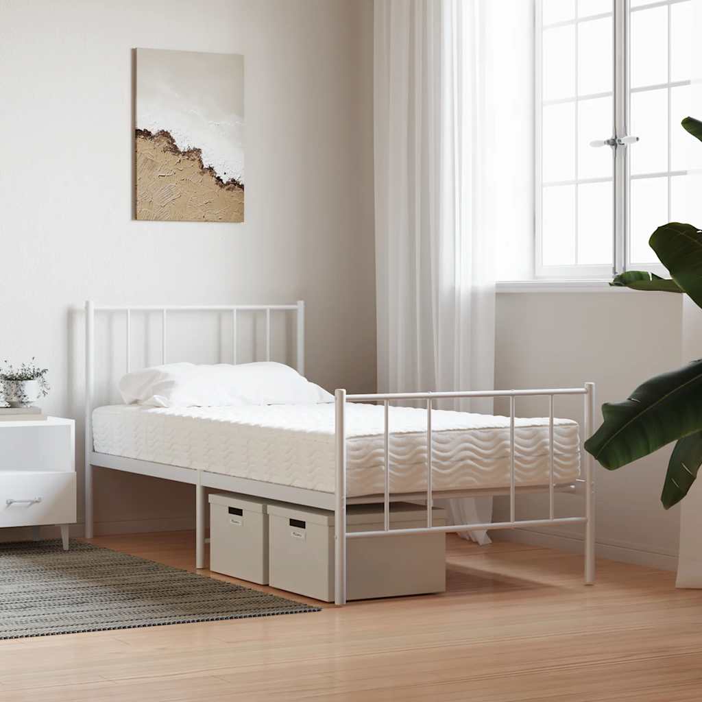 skummadras 80x220 cm hårdhed H2 H3 hvid
