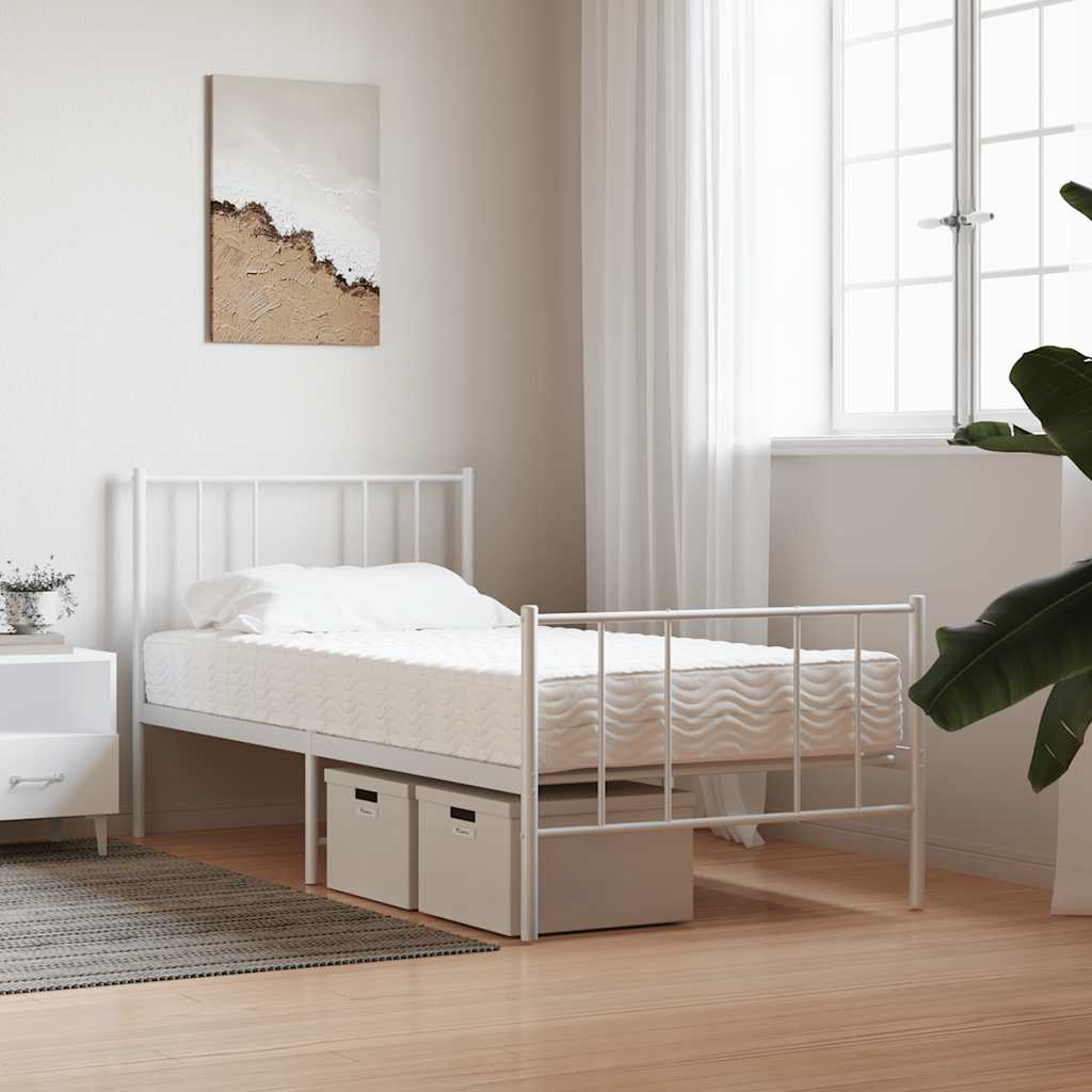 skummadras 90x220 cm hårdhed H2 H3 hvid